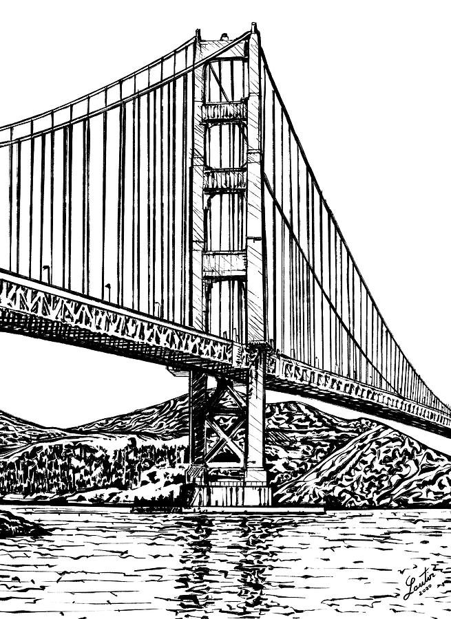 Drawings Of Golden Gate Bridge Fabrizio Cassetta Driskulin