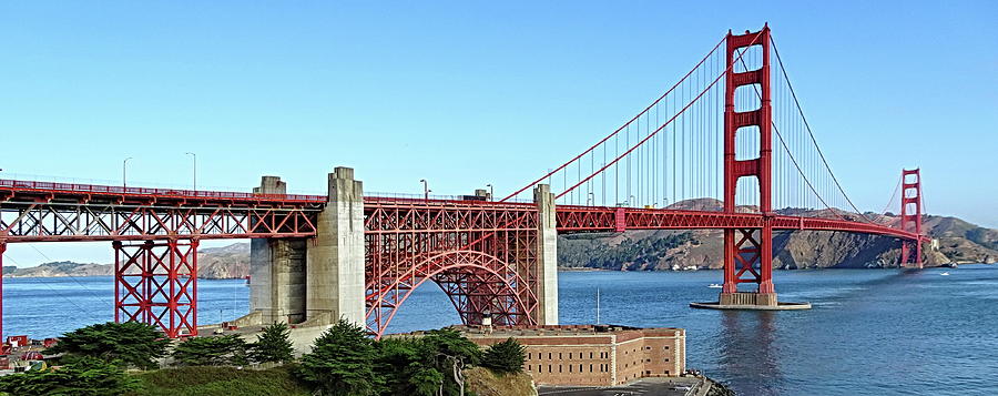Golden Gate Bridge, Panoramic View Photograph by Lyuba Filatova