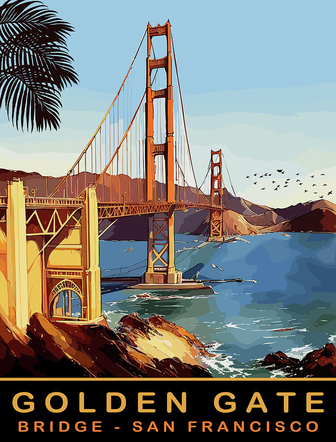 Golden Gate Bridge, San Francisco, CA Digital Art by Long Shot