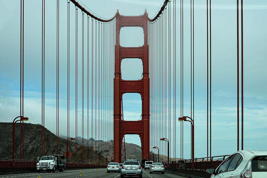 Golden Gate Bridge Tower Photograph by Deb Beausoleil