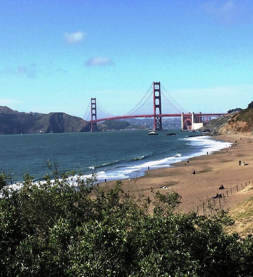 San Francisco Bay, California Golden Gate Bridge -- Bakers Beach Photograph by Catherine Ludwig Donleycott
