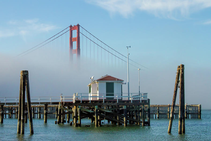 Golden Gate in the Fog Photograph by Bill Gallagher