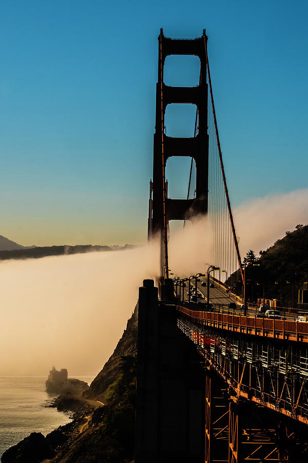 Golden Gate in the Fog Photograph by William Dougherty