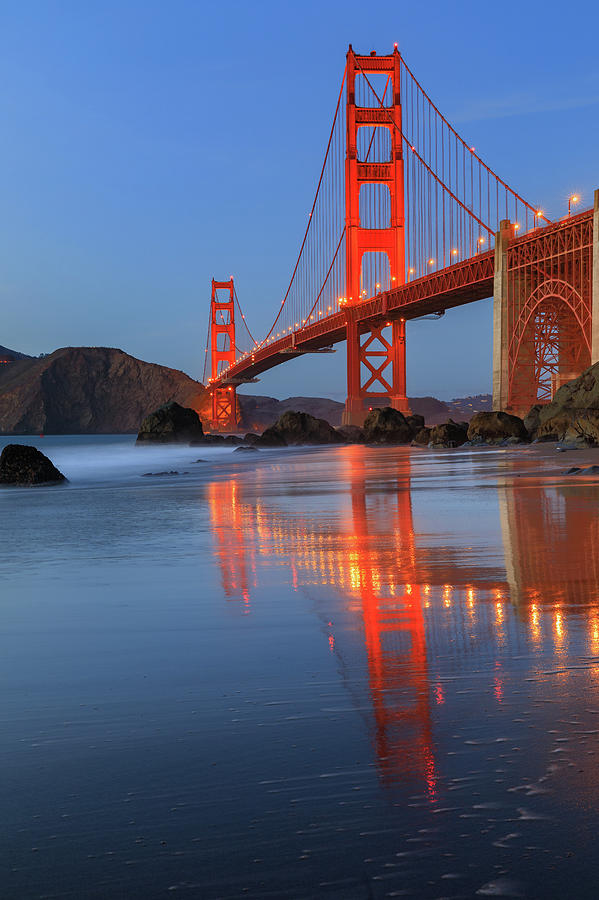 San Francisco Photograph - Golden Gate Reflections by Erick Castellon
