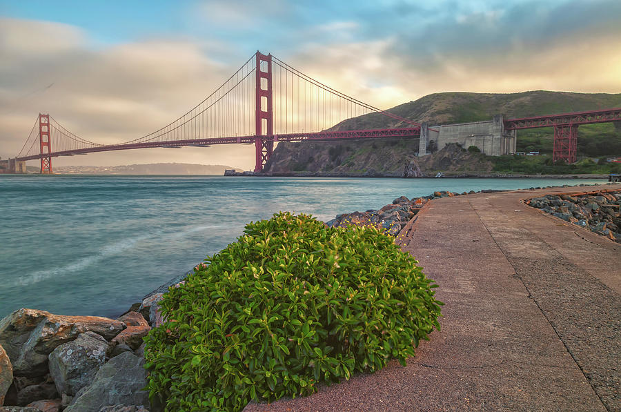 Golden Gate Sunset Photograph by Jonathan Nguyen
