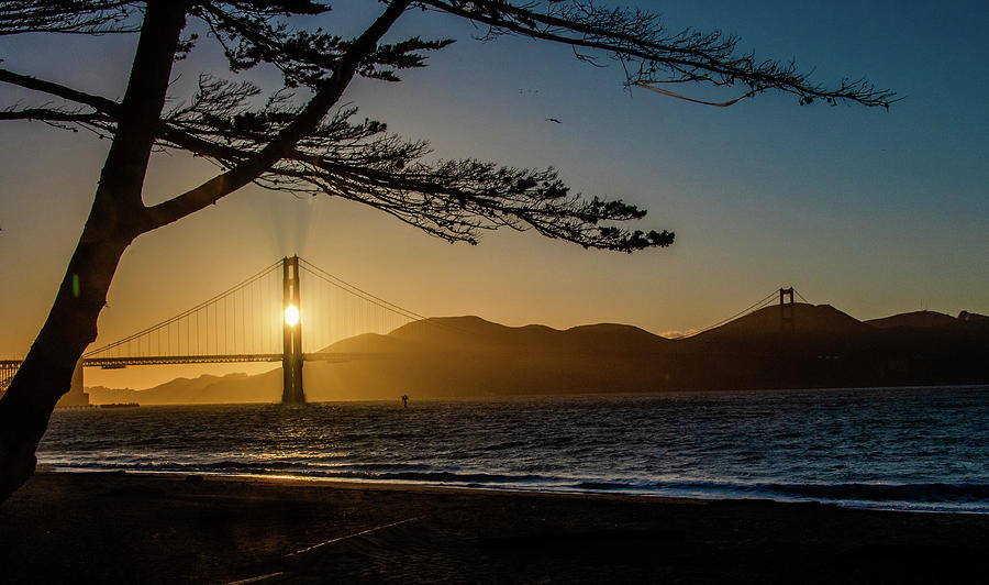 Golden Gate Sunset Photograph by Ken Stampfer