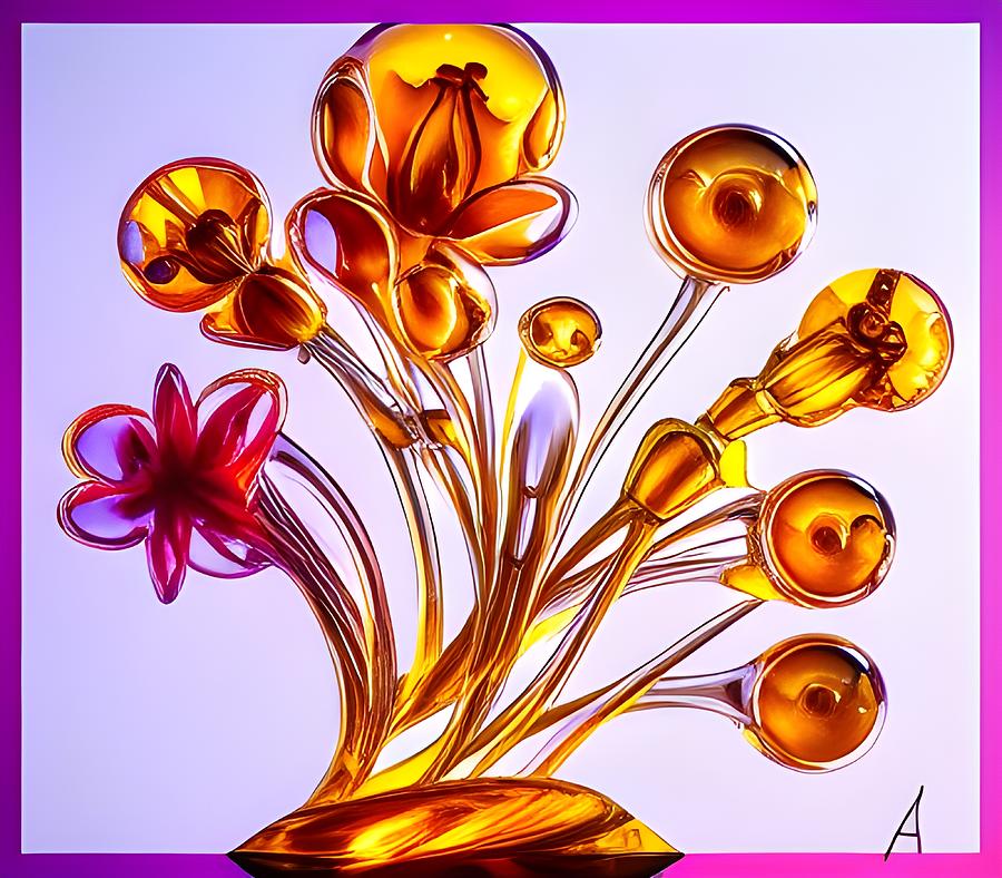 Golden Glass Digital Art by Beverly Read