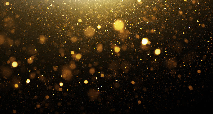 Golden Glittering Background Photograph by Fotograzia