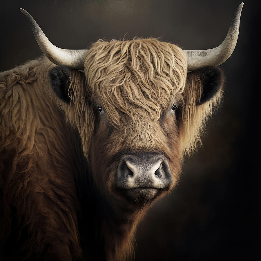 Golden God Scottish Bull Photograph by Athena Mckinzie - Fine Art America