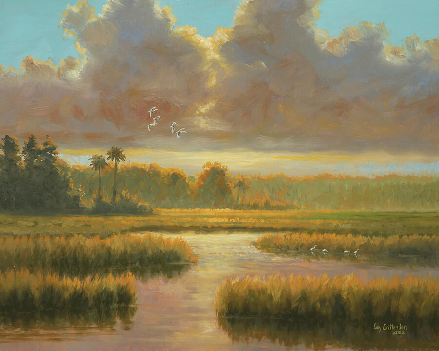 South Carolina Painting - Golden by Guy Crittenden