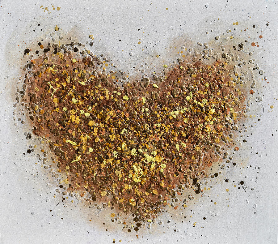 Golden Heart Painting by Amanda Dagg