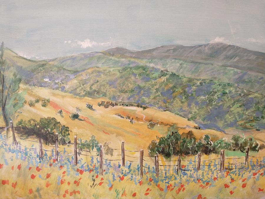 Golden Hills Painting by Alison Steiner