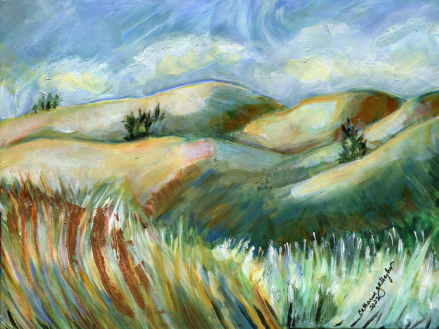 Golden Hills Painting by Catharine Gallagher