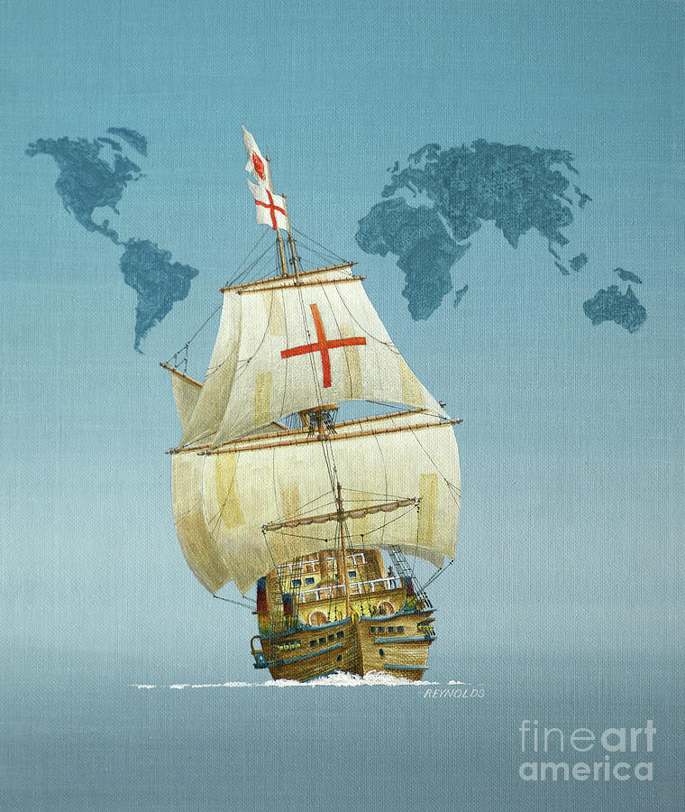 Golden Hinde Painting by Keith Reynolds