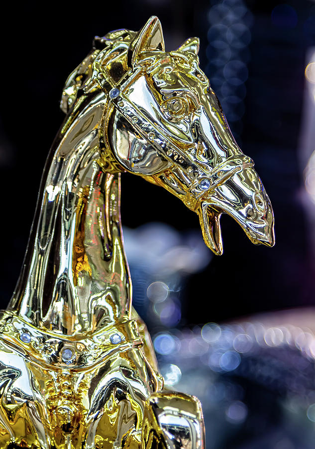 Golden Horse Statuette Photograph by Robert Ullmann
