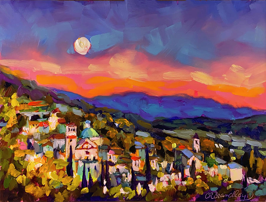 Golden Hour Assisi Painting