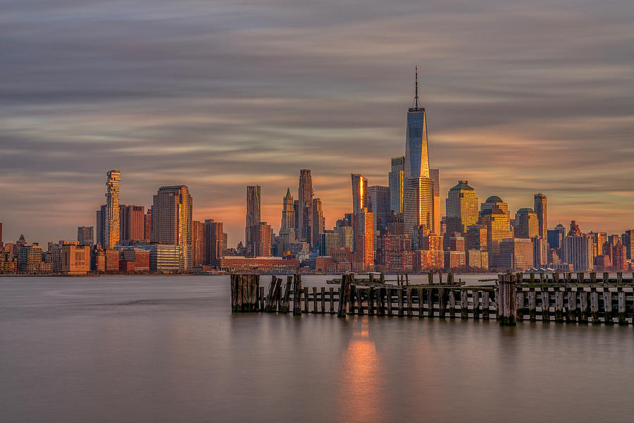 Golden Hour in Hoboken Photograph by Penny Polakoff