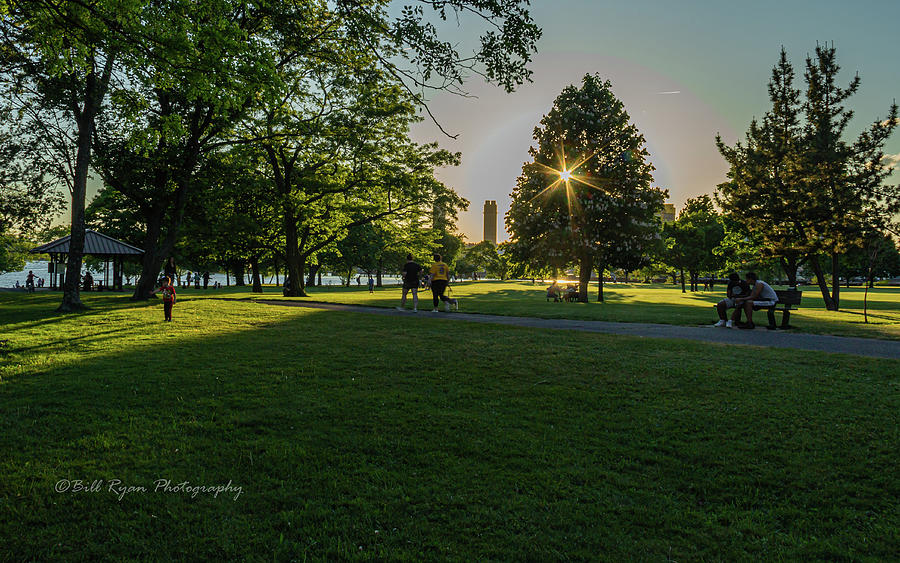 Golden hour Mystic River Park Photograph by Bill Ryan - Fine Art America