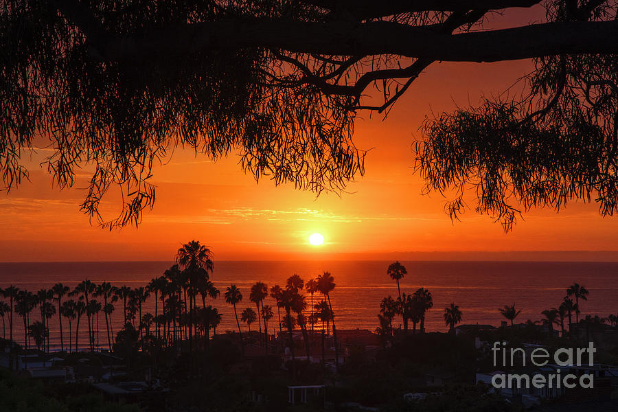 Golden hour over La Jolla Shores, California Photograph by Julia Hiebaum