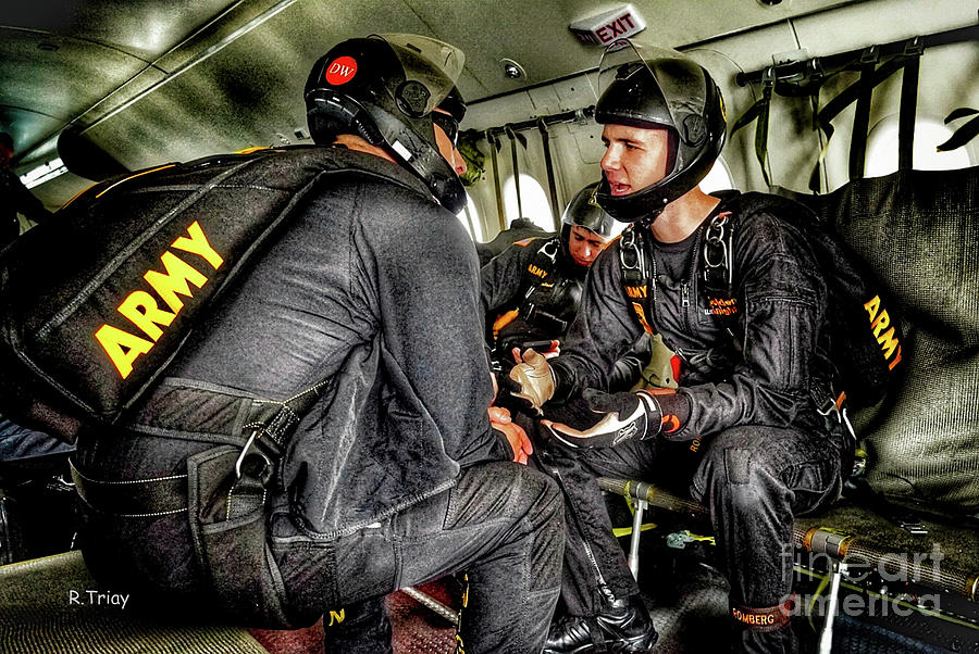 Golden Knights-13 Discussing the Jump Photograph by Rene Triay FineArt Photos