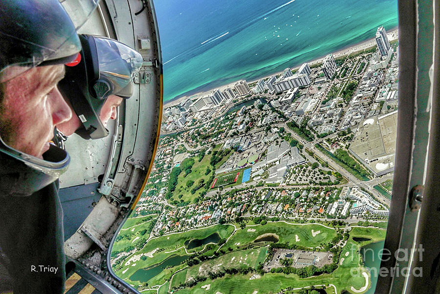 Golden Knights-22 Looking Down and Admiring Miami Beach and the Atlantic Ocean Photograph by Rene Triay FineArt Photos