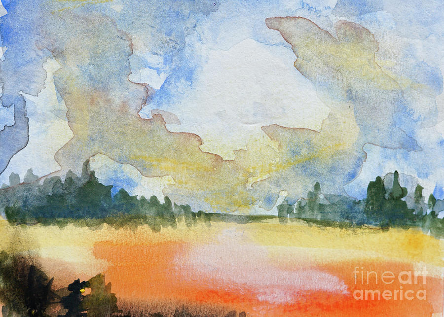 Golden Land Painting by Patty Donoghue