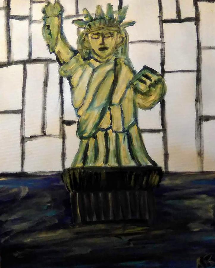 Golden Liberty Painting by Andrew Blitman