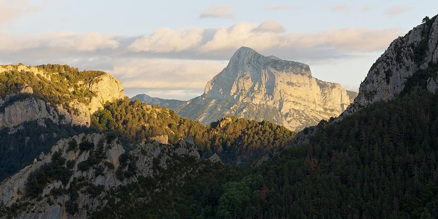 Golden Light hits the peak of Pena Montanesa Photograph by Stephen Taylor