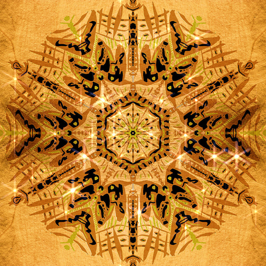 Golden Mandala Digital Art by Eileen Backman