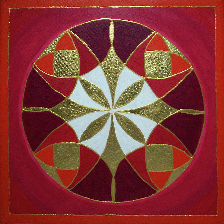 Golden Mandala Painting by Ma Udaysree