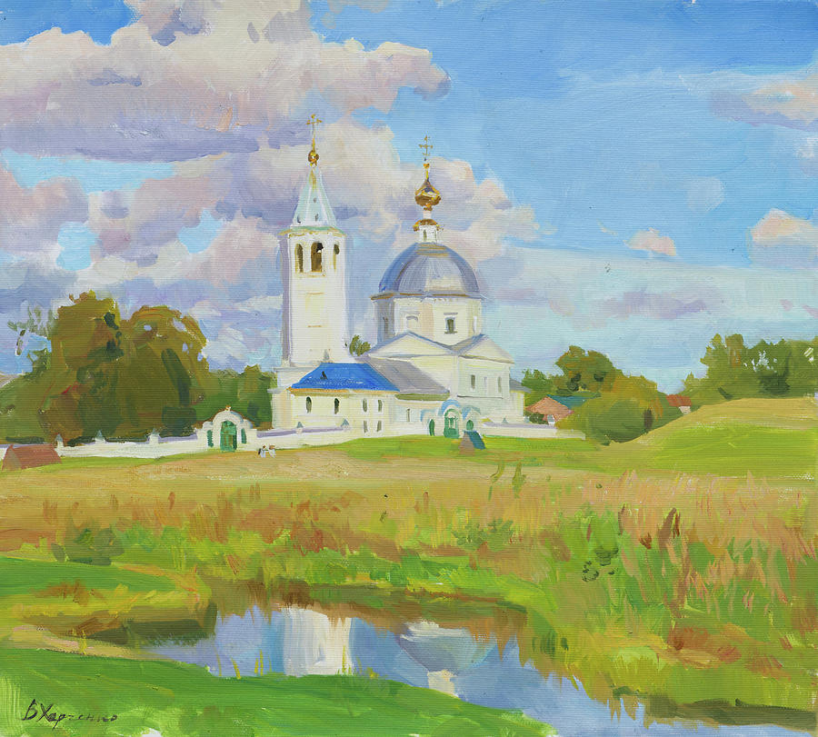 Golden Meadow At The Monastery Walls Painting