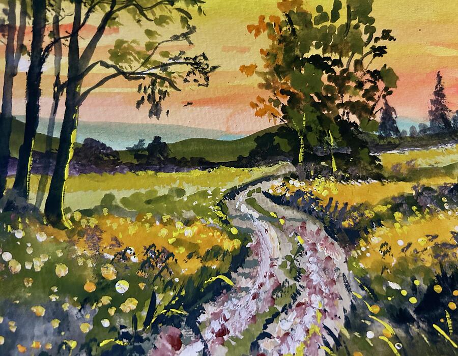 Golden Meadow Trail Painting by Larry Whitler Golden Meadow Trail Painting by Larry Whitler