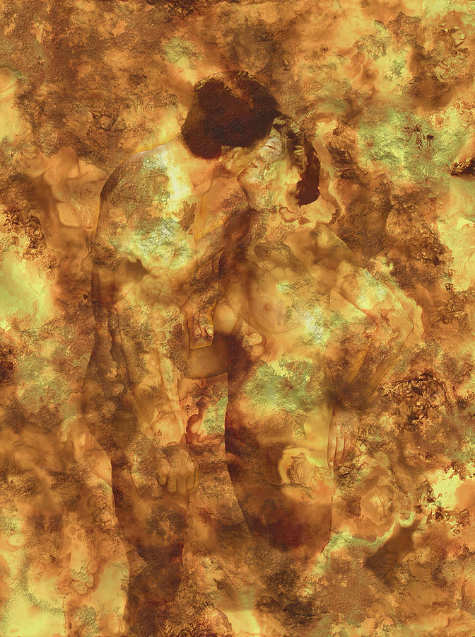 Nude Digital Art - Golden moment by Kurt Van Wagner