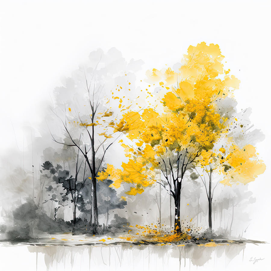 Golden Neutral Beauty Painting by Lourry Legarde