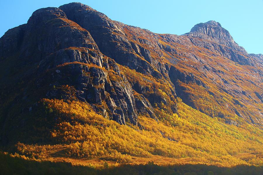 Golden Nordic Autumn Mountains Photograph