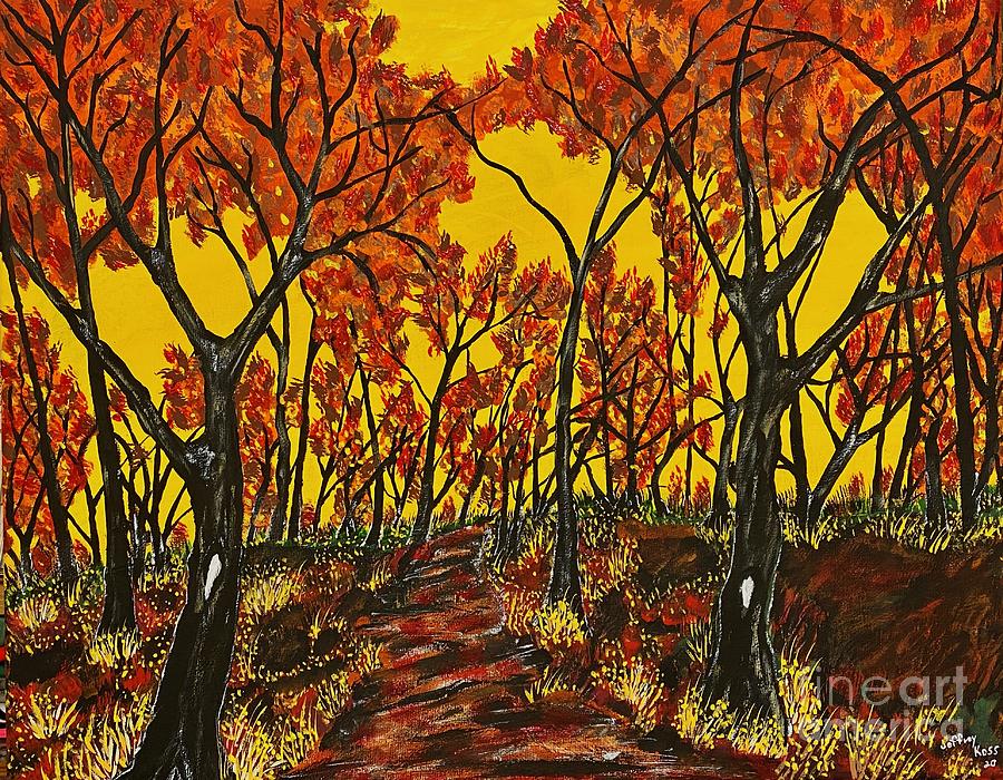 Fall Painting - Golden November Morning by Jeffrey Koss