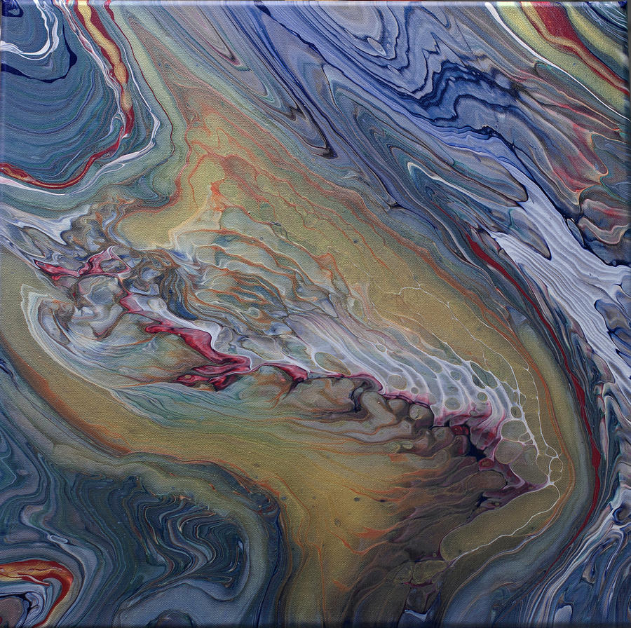Golden Agate Painting by Gay Pautz