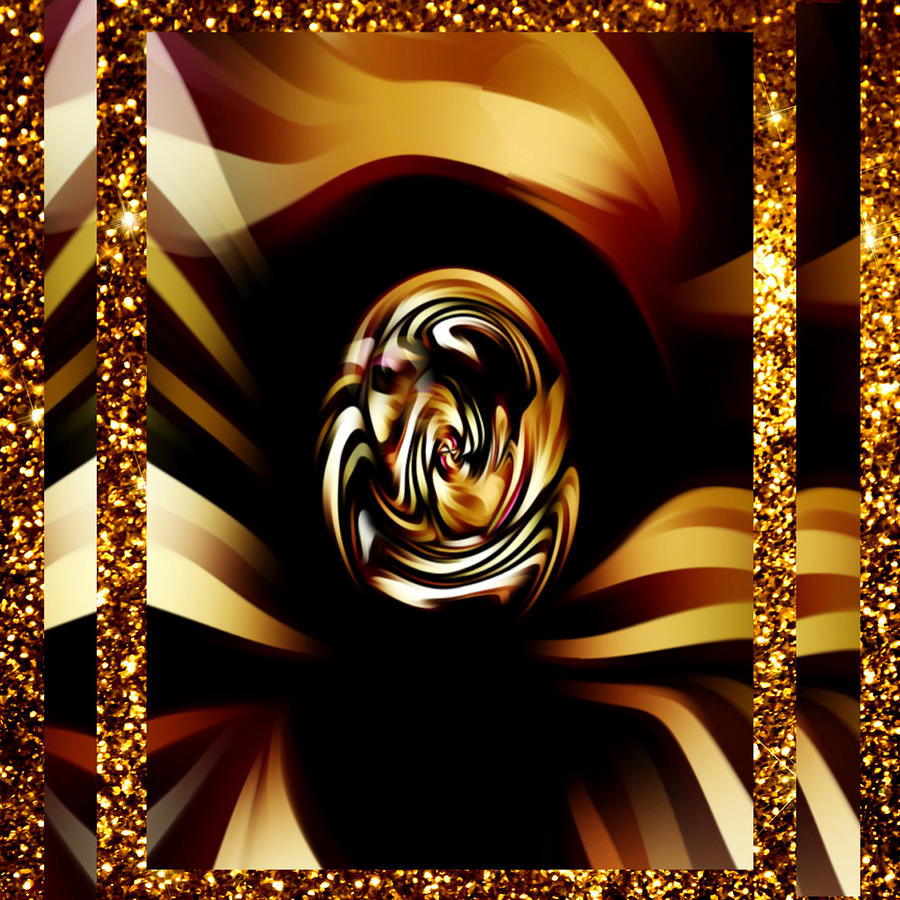 Golden Of Gold Absrtact Digital Art by Gayle Price Thomas
