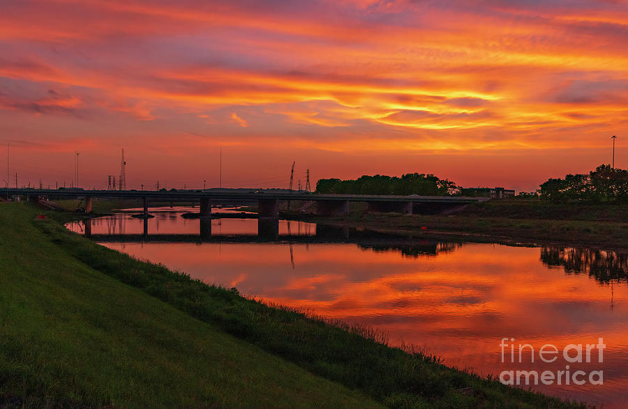 Golden Orange Sunset Dayton Ohio Photograph by Teresa Jack - Fine Art ...