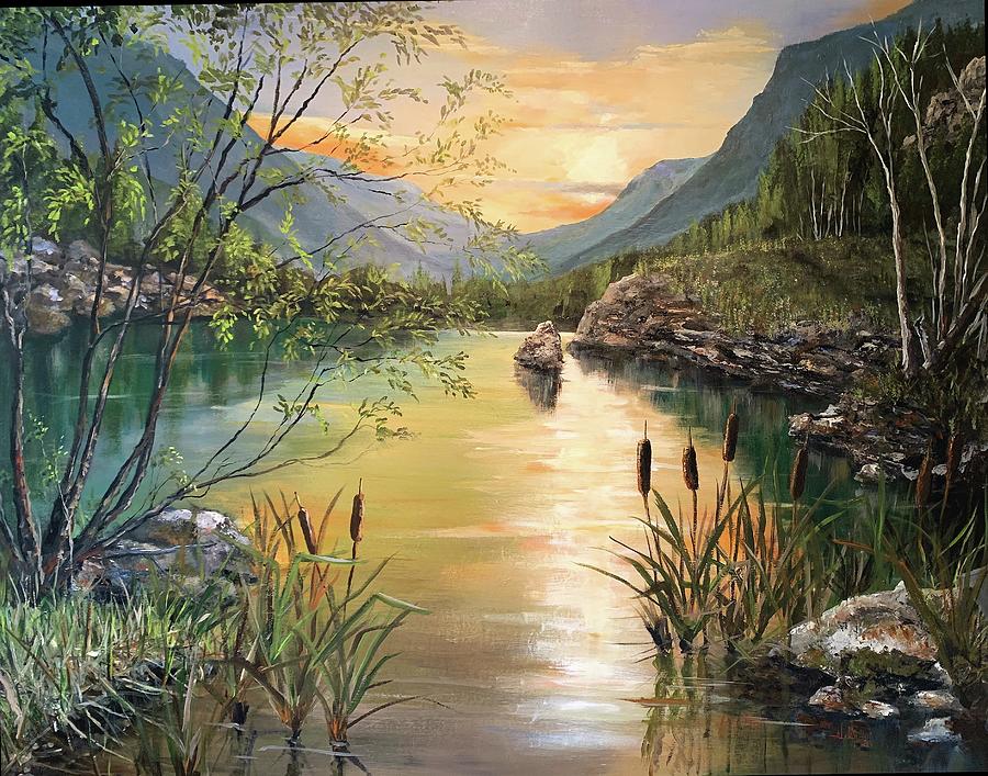 Golden Pond Painting by Alan Lakin