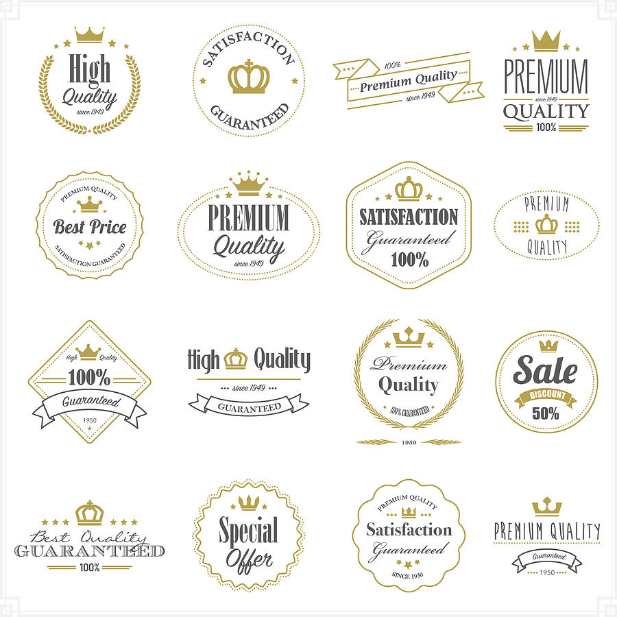 Golden premium quality stamps Drawing by Mustafahacalaki