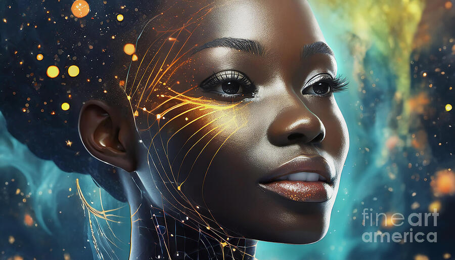 Fantasy Digital Art - Golden Princess Radiance by Viktor Birkus