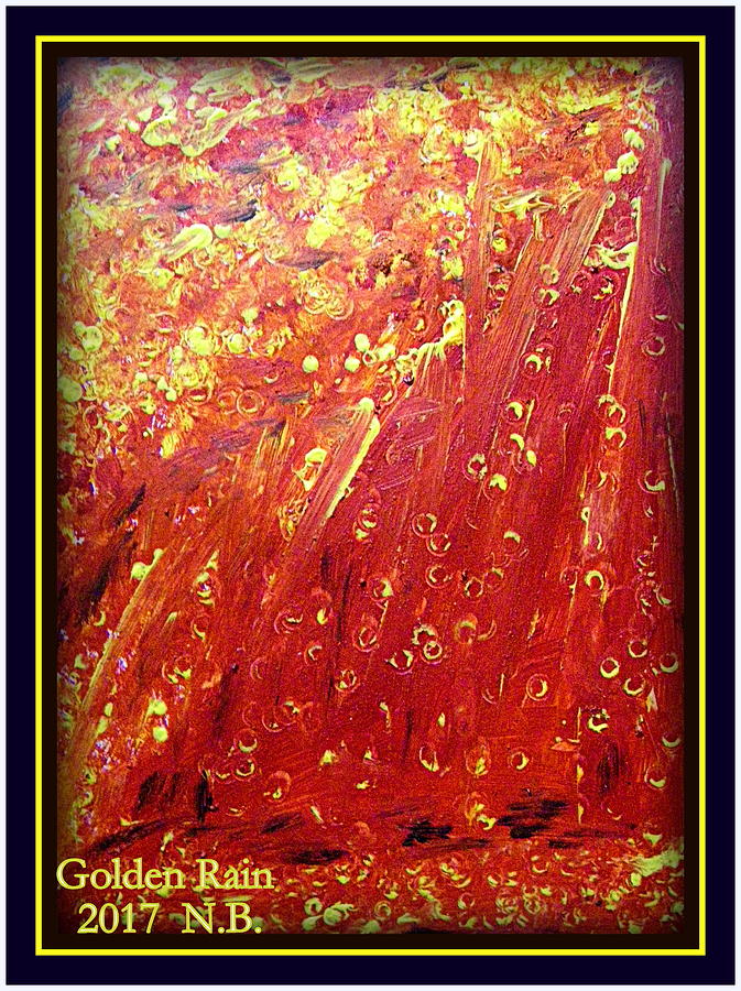 Golden Rain Painting by Nadia Birru
