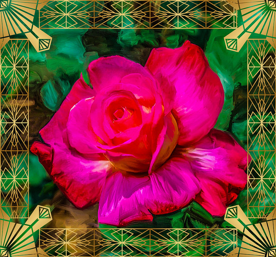 Golden Red Rose Digital Art by Don Wright