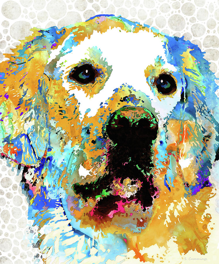 Dog Painting - Golden Retriever Art - Pure Gold - Sharon Cummings by Sharon Cummings