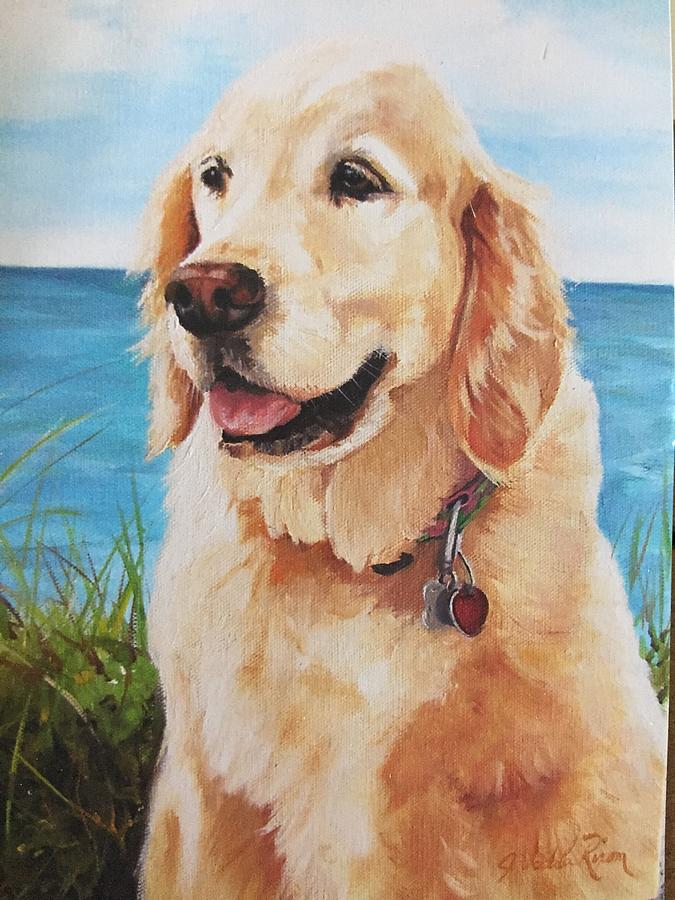 Golden Retriever Painting by Judy Rixom