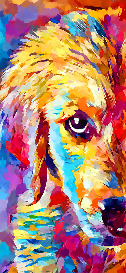 Golden Retriever Puppy 3 Painting by Chris Butler