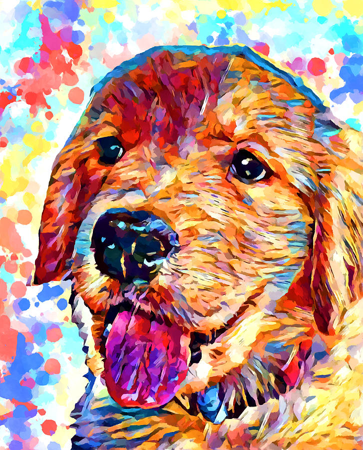 Golden Retriever Puppy 4 Painting by Chris Butler