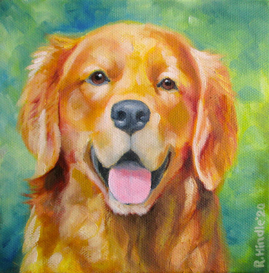 Golden Retriever Painting By Rachel Hindle - Fine Art America