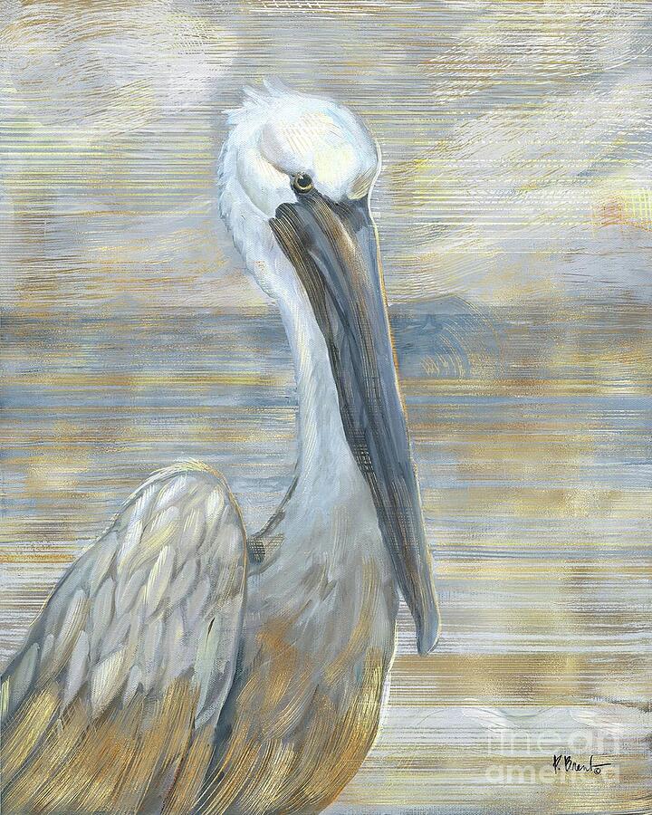 Golden Salty Pelican Painting by Paul Brent - Fine Art America